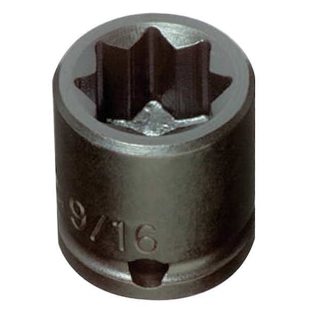 3/8 in Drive Impact Socket 5/16 in Size 8 pt Standard Depth, Black Oxide MPN:J7210S