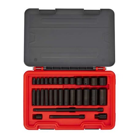 3/8 in Drive Socket Set SAE 31 Pieces 1/4 in to 1 in, Black Phosphate MPN:J72131IM