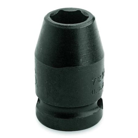 3/8 in Drive Impact Socket Standard Socket, black oxide, 1/2 in MPN:J7216H