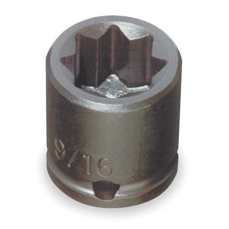 3/8 in Drive Impact Socket 1/2 in Size 8 pt Standard Depth, Black Oxide MPN:J7216S
