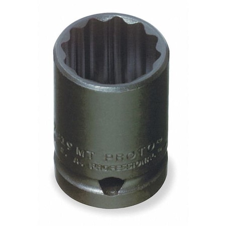 1/2 in Drive, 16mm Metric Socket, 12 Points, Steel, Blk Oxd, 16 mm MPN:J7416MT
