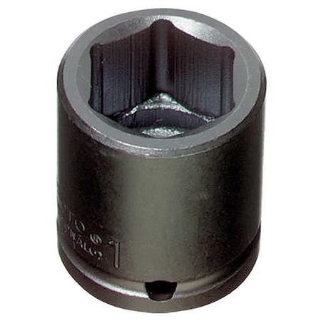 1/2 in Drive Impact Socket Standard Socket, black oxide, Steel, 1 in MPN:J7432H
