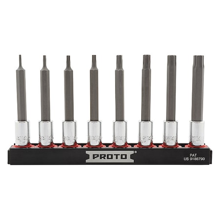 1/4 in Drive Socket Bit Set, Metric, 10 pcs MPN:J7440R8MM