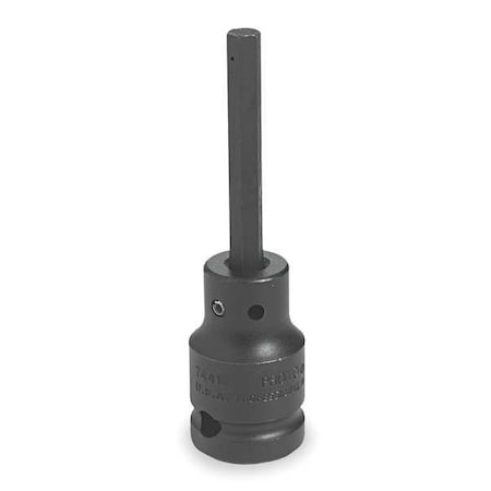 Impact Bit, 1/2 x 3-5/8In, 6pt, Black Oxide, Impkt Skt Bt St, Steel, Blk Oxd, 14 mm MPN:J7441-14M