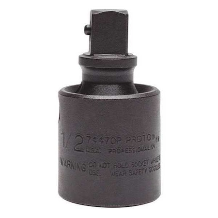 Impact Universal Joint, 1/2 in Output Drive Size, Square, Black Oxide, 2-5/8 in Overall Length, SAE MPN:J74470P
