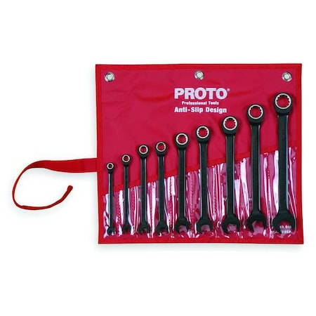 Combo Wrench Set, Blk Chrome, Standard, 9Pc MPN:JSCR-9S