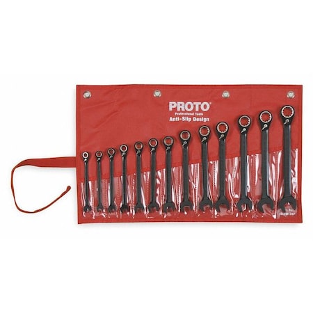 Ratcheting Wrench Set, Metric, 7 mm to 19 mm, 13-Piece MPN:JSCVM-13S