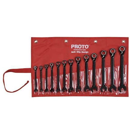 Ratcheting Wrench Set, Combination, Stubby MPN:JSCVMS-13S