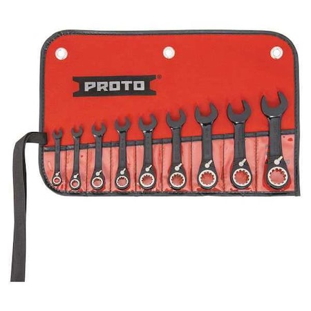 Stubby Ratcheting Wrench Set, Combination MPN:JSCVS-9S