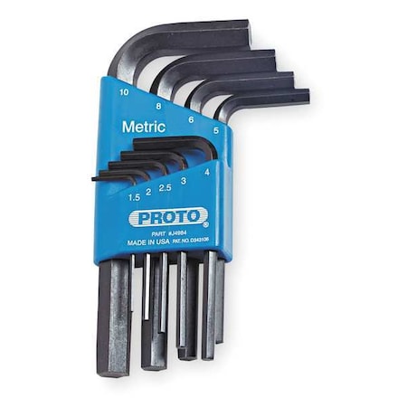Set Hex Key 9PC Metric MPN:J4984