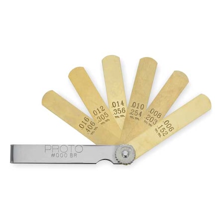 6 Blade Non-Magnetic Feeler Gauge Set MPN:J000BR
