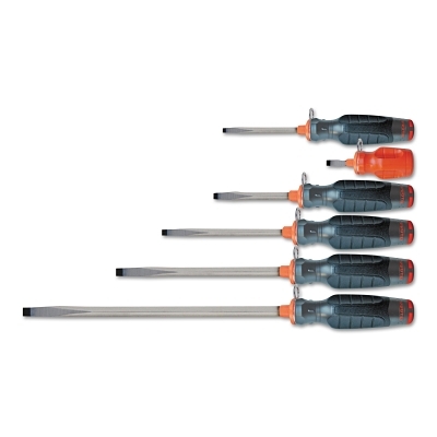 6PC Sq Flat Blade Scrdrvr-Teth MPN:J1206SSF-TT