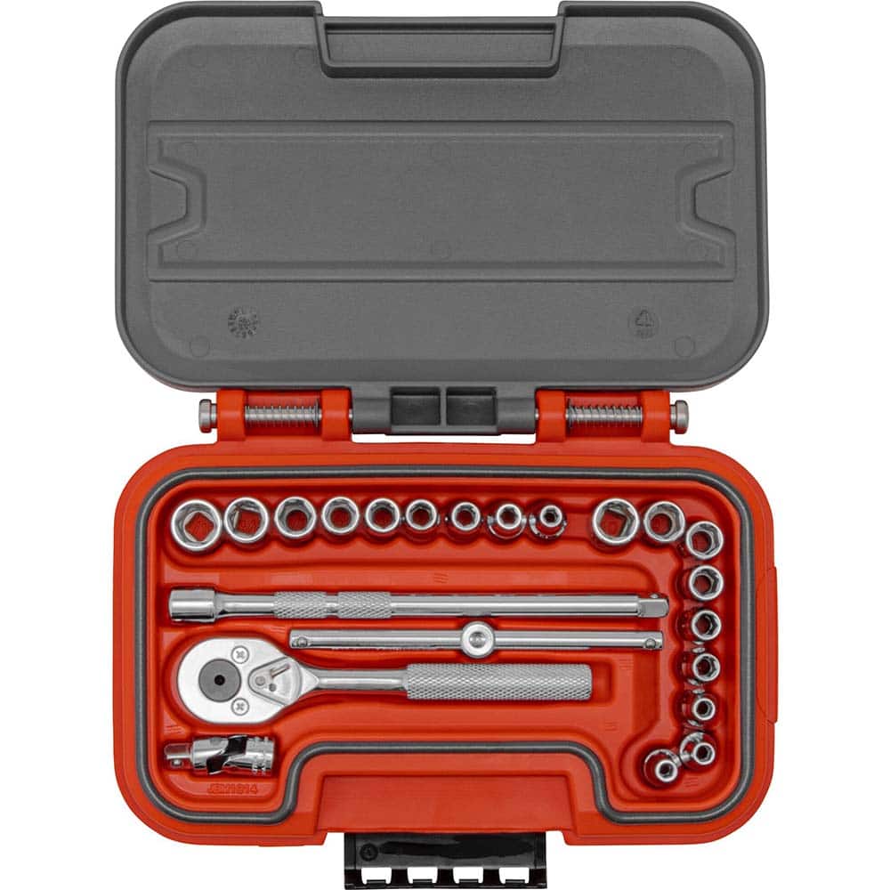 Socket Set: 22 Pc, 3/8 to 7/16
