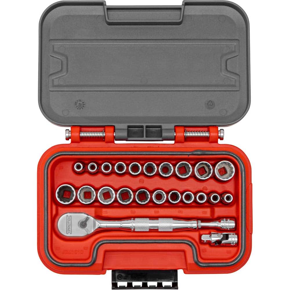 Socket Set: 24 Pc, 7/16 to 9/16