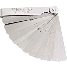 Proto J00MM15 15 Blade Metric Feeler Gauge Set 1/2