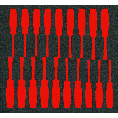 Foam Inserts, Black/Red, 16