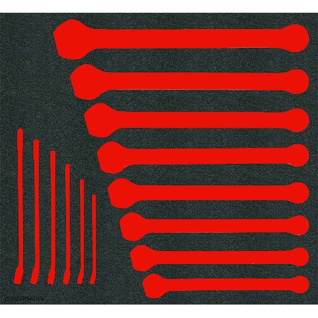 Foam Inserts, Black/Red, 16
