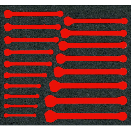 Foam Inserts, Black/Red, 16
