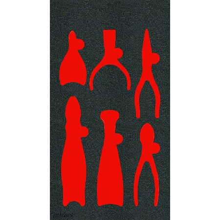 Foam Inserts, Black/Red, 16