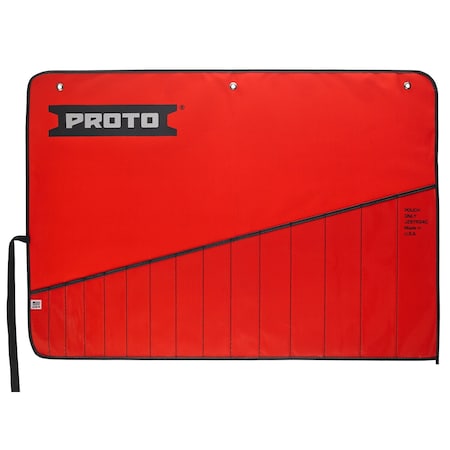Wrench Roll, Red, Canvas, 15 Pockets MPN:J25TR34C