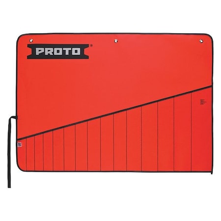 Wrench Roll, Red, Canvas, 15 Pockets MPN:J25TR41C