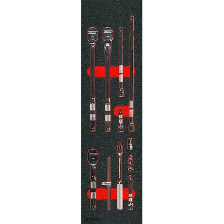 Foam Inserts, Black/Red, 16