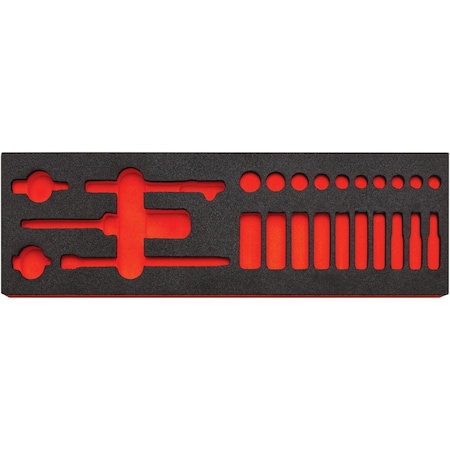 Foam Inserts, Black/Red, 16