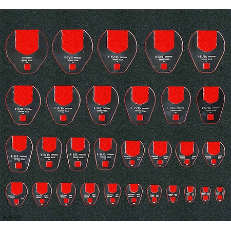 Foam Inserts, Black/Red, 16
