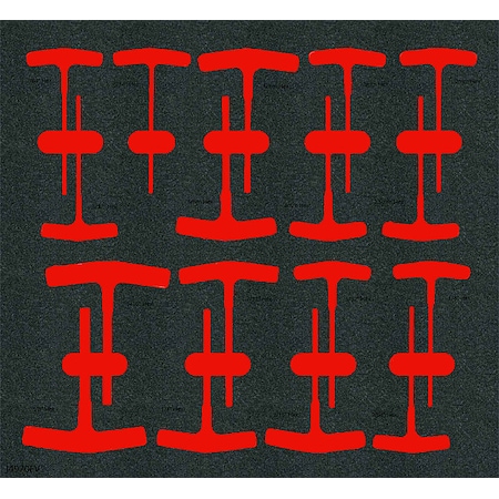 Foam Inserts, Black/Red, 16