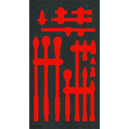 Foam Inserts, Black/Red, 16