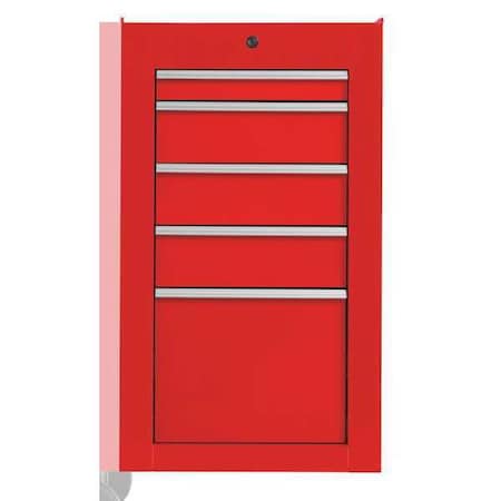 550S Series Tool Cabinet, 5 Drawer, Red, Steel, 19 in W x 25-1/4 in D x 34 in H MPN:J551934-5RD-SC
