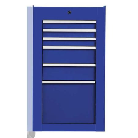 550S Series Side Cabinet, 6 Drawer, Blue, Steel, 19 in W x 25-1/4 in D x 34 in H MPN:J551934-6BL-SC