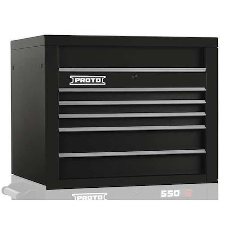 550S Series Top Chest, 5 Drawer, Black, Steel, 34 in W x 25-1/4 in D x 27 in H MPN:J553427-5BK