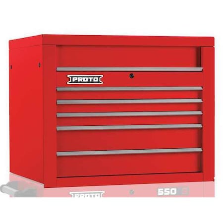 550S Series Top Chest, 5 Drawer, Red, Steel, 34 in W x 25-1/4 in D x 27 in H MPN:J553427-5RD