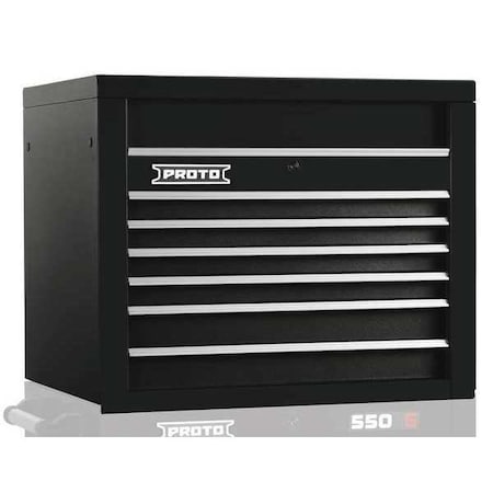 550S Series Top Chest, 6 Drawer, Black, Steel, 34 in W x 25-1/4 in D x 27 in H MPN:J553427-6BK