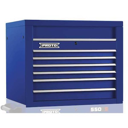 550S Series Top Chest, 6 Drawer, Blue, Steel, 34 in W x 25-1/4 in D x 27 in H MPN:J553427-6BL
