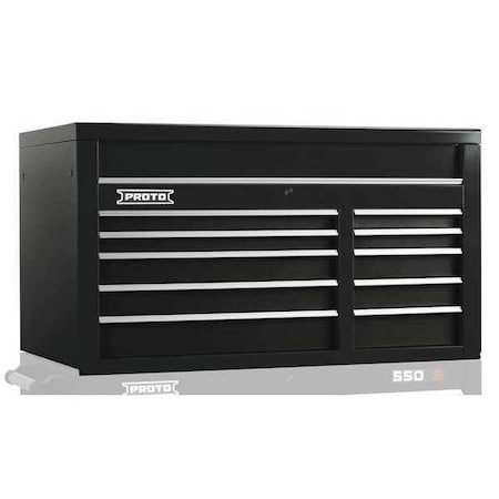 550S Series Top Chest, 10 Drawer, Black, Steel, 50 in W x 25-1/4 in D x 27 in H MPN:J555027-10BK