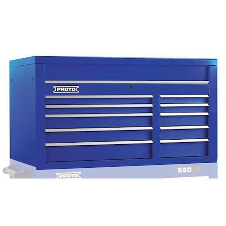 550S Series Top Chest, 10 Drawer, Blue, Steel, 50 in W x 25-1/4 in D x 27 in H MPN:J555027-10BL
