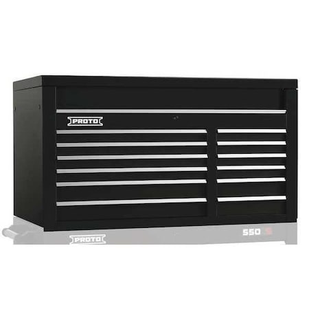 550S Series Top Chest, 12 Drawer, Black, Steel, 50 in W x 25-1/4 in D x 27 in H MPN:J555027-12BK
