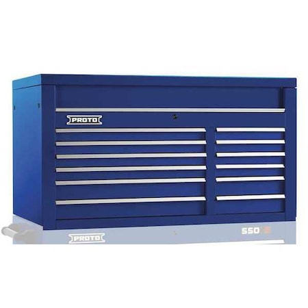 550S Series Top Chest, 12 Drawer, Blue, Steel, 50 in W x 25-1/4 in D x 27 in H MPN:J555027-12BL