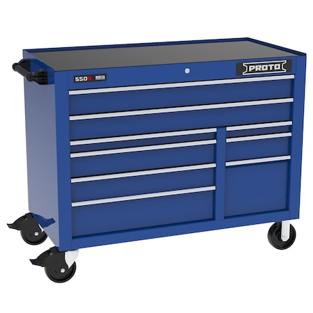550 Series Tool Cabinet, 9 Drawer, Blue, 50 in W x 25-1/4 in D x 41 in H MPN:J555041B-9BL