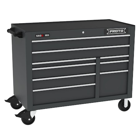 550 Series Rolling Tool Cabinet, 9 Drawer, Dual Black, 50 in W x 25-1/4 in D x 41 in H MPN:J555041B-9DB