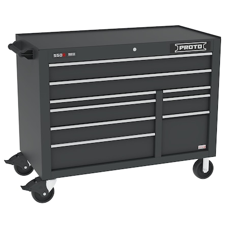 550 Series Rolling Cabinet, 9 Drawer, Dual Black, 50 in W x 25-1/4 in D x 41 in H MPN:J555041B-9DBPD