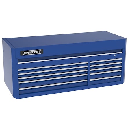 550 Series Top Chest, 10 Drawer, Blue, Steel, 66 in W x 27 in D x 27 in H MPN:J556627B-10BL
