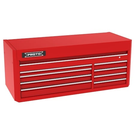 550 Series Top Chest, 8 Drawer, Red, Steel, 66 in W x 27 in D x 27 in H MPN:J556627B-8RD