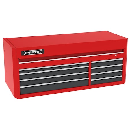 550 Series Top Chest, 8 Drawer, Red/Gray, Steel, 66 in W x 27 in D x 27 in H MPN:J556627B-8SG