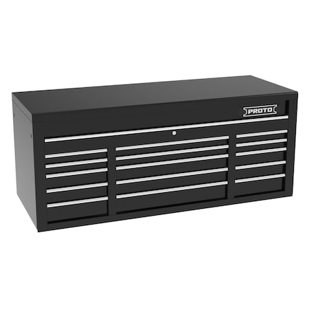 550 Series Top Chest, 15 Drawer, Black, 67 in W x 25-1/4 in D x 27 in H MPN:J556727B-15BK