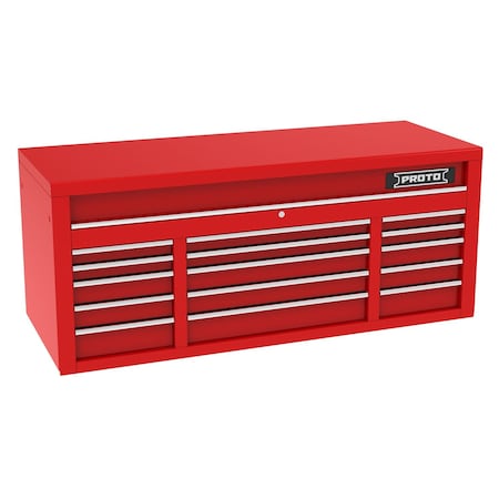 550 Series Top Chest, 15 Drawer, Red, 67 in W x 25-1/4 in D x 27 in H MPN:J556727B-15RD