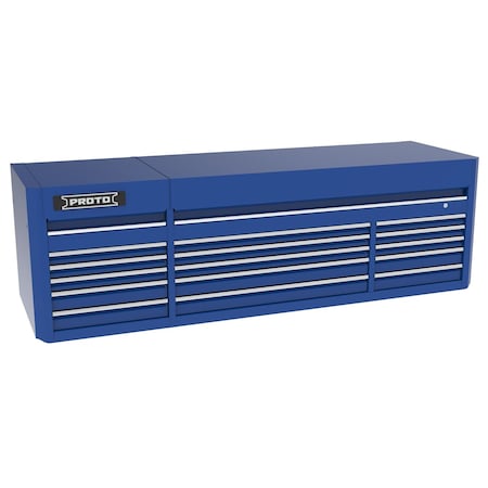 550 Series Top Chest, 15 Drawer, Blue, Steel, 88 in W x 27 in D x 27-1/4 in H MPN:J558827B-15BL
