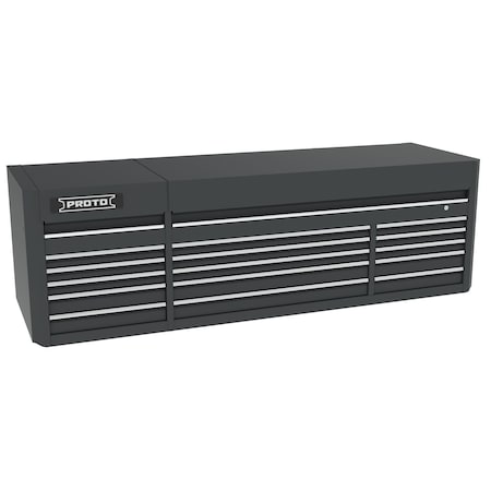 550 Series Top Chest, 15 Drawer, Dual Black, Steel, 88 in W x 27 in D x 27-1/4 in H MPN:J558827B-15DB